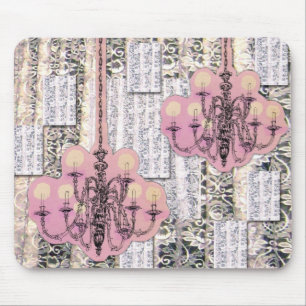 chandelier and lacey patches mouse pad