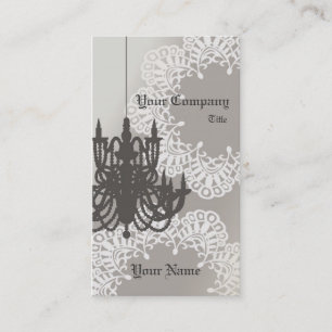 Chandelier Business Card_Brown Business Card