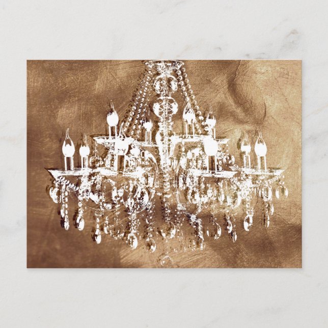 Chandelier Copper Chic Postcard (Front)
