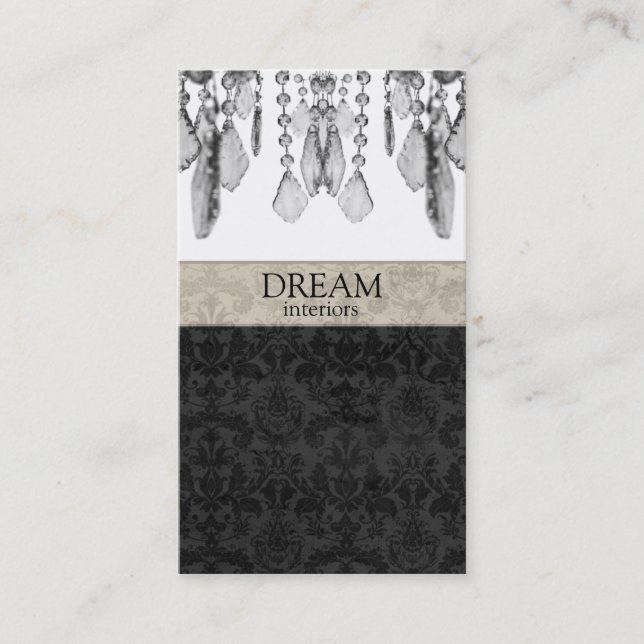 Chandelier Crystals Real Estate Business Card V2 (Front)
