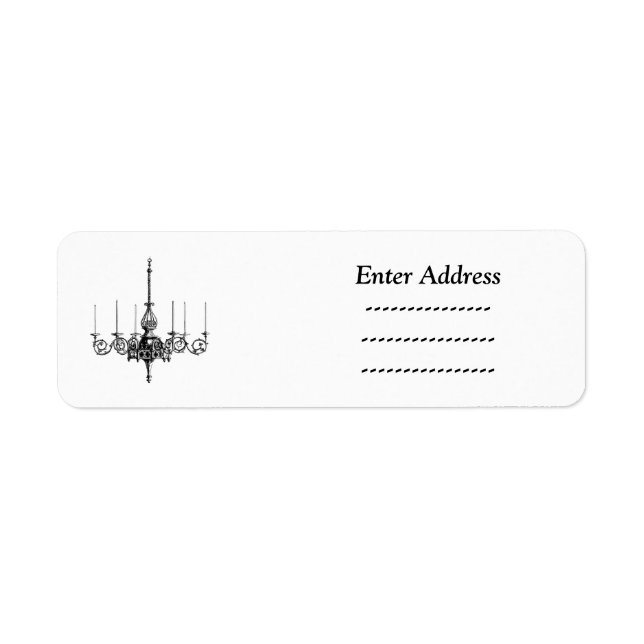 Chandelier Custom Sticker Address label (Front)