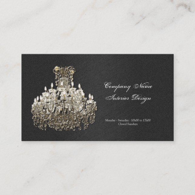 Chandelier decorator business card (Front)