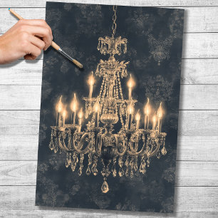 Chandelier Decoupage Paper