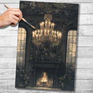 Chandelier Decoupage Paper