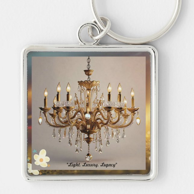 "Chandelier Elegance" Key Ring (Front)