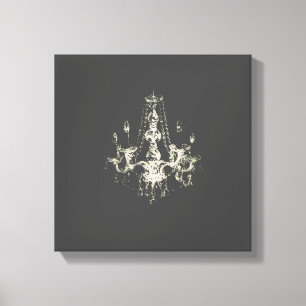 Chandelier Elegance - Wrapped Canvas