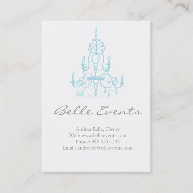 Chandelier Event Business Cards (Front)