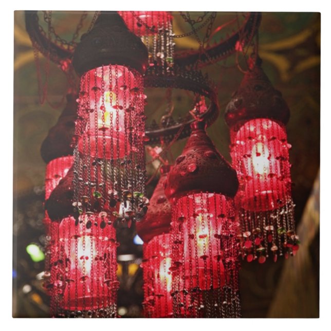 Chandelier for sale, Khan el Khalili Bazaar, Tile (Front)