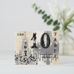 Chandelier Gold Silver Playbill Table Number Card