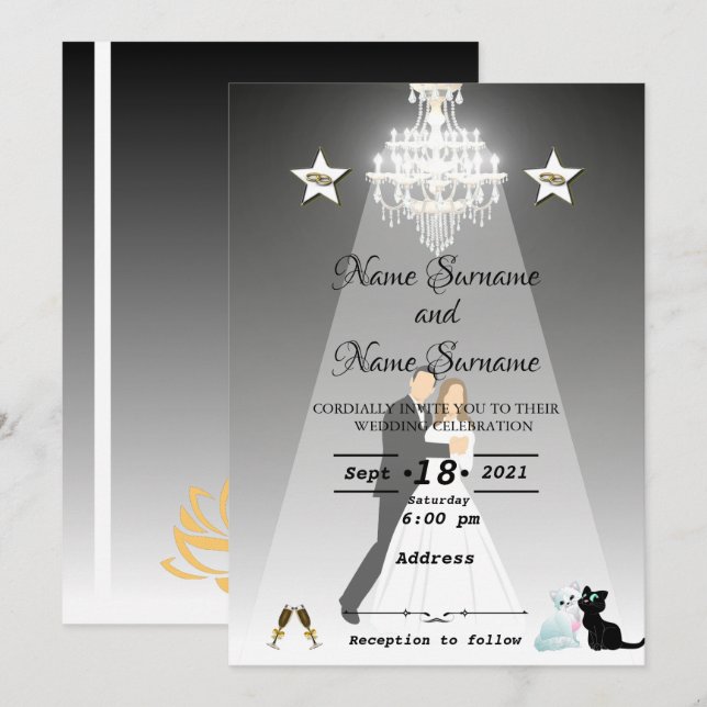 Chandelier Invitation (Front/Back)