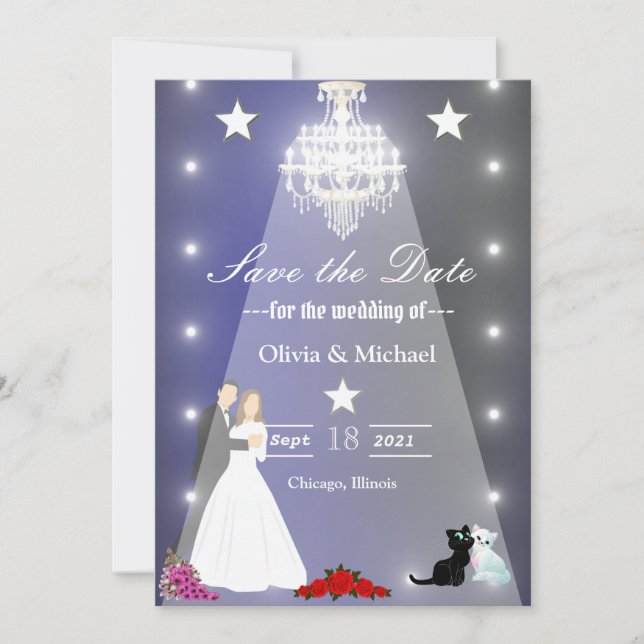 Chandelier Save The Date (Front)