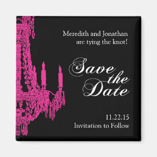 Chandelier Save the Date Magnet