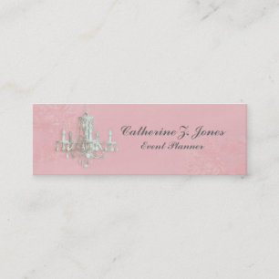 Chandelier Skinny Business Card - Pink