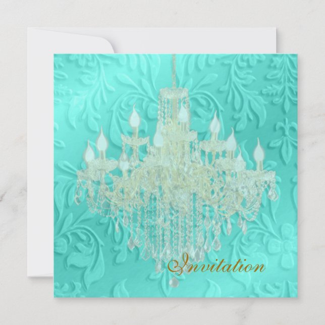Chandelier,  wedding Invitations (Front)