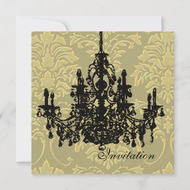 Chandelier,  wedding Invitations (Front)