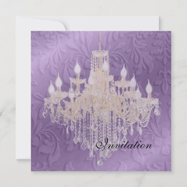 Chandelier,  wedding Invitations (Front)