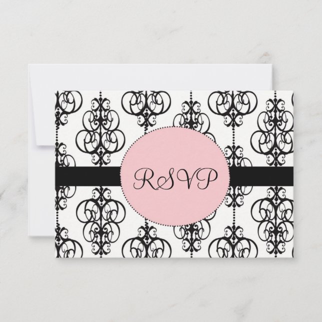 Chandelier Wedding RSVP Response Cards (Front)