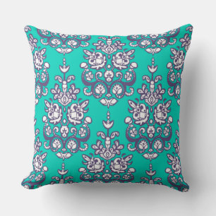 Chandraki damask ikat cushion