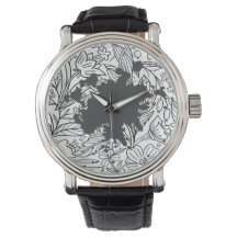 "Chanel Lady style" floral pattern  Watch