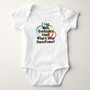 Chang ANY Text - Melt Grandma's Heart - Superpower Baby Bodysuit