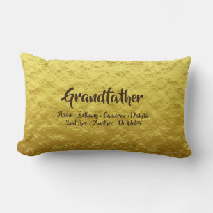 Change Add Names Grandfather Grandchildren Names   Lumbar Cushion
