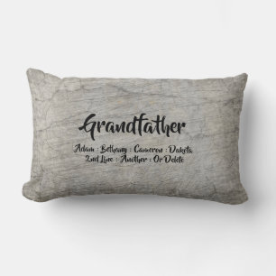 Change Add Names Grandfather Grandchildren Names Lumbar Cushion