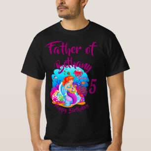 Change Age Name Mermaid Birthday Party Personalise T-Shirt