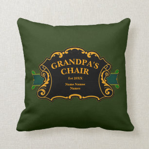 Change All Names This is Grandpa's Chair Grandkids Cushion