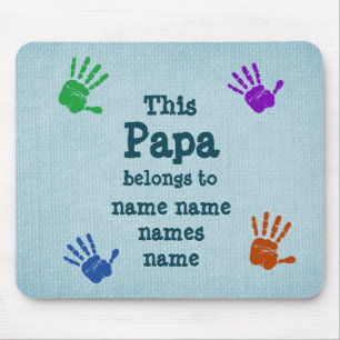 Change ALL Names This Papa Belongs to, Grandfather Mouse Pad