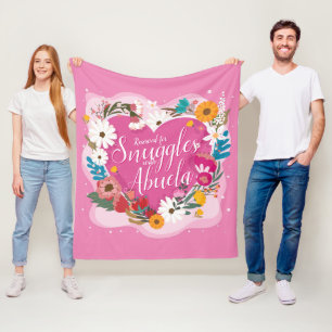 Change ALL Text Add Name Reserved Snuggles Abuela  Fleece Blanket