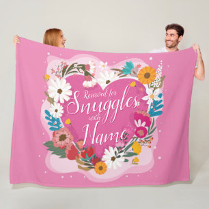 Change ALL Text Add Name Reserved Snuggles with Fleece Blanket