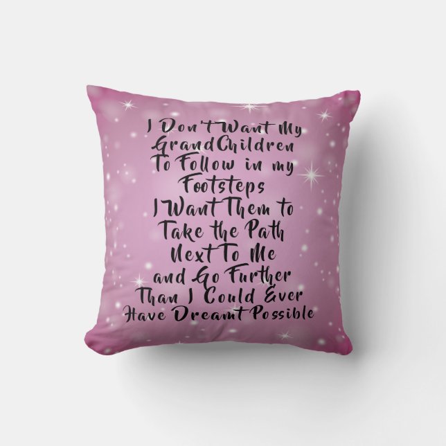 Change ALL Text - Don't Want Grandchildren to Walk Cushion (Front)