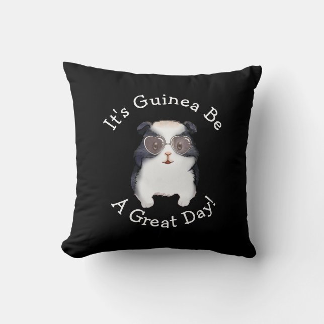 Change ALL TEXT - Guinea Pig Going to Be Great Day Cushion (Front)