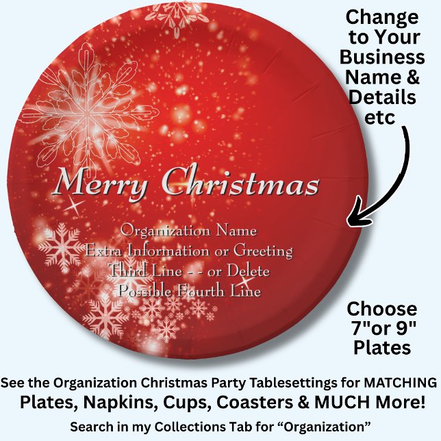 Change ALL Text Organisation Christmas 20xx Paper Plate (Creator Uploaded)