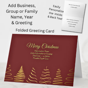Change ALL Text, Organisation Christmas Greeting Card