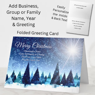 Change ALL Text, Organisation Christmas Greeting Card