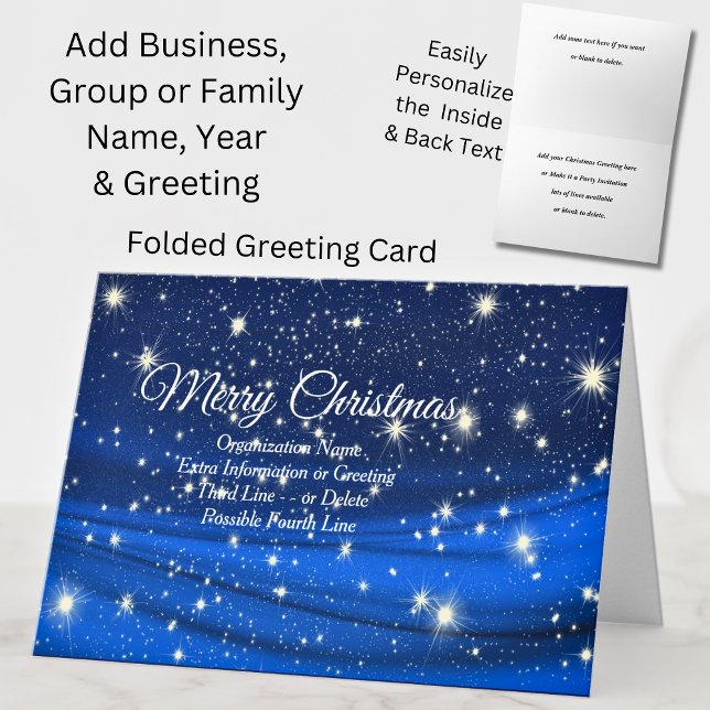 Change ALL Text, Organisation Christmas Greeting  Card (Creator Uploaded)
