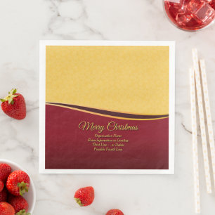 Change ALL Text Organisation Christmas Napkin