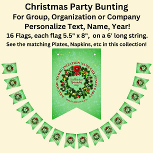 Change ALL Text Organisation Christmas Party Bunti Bunting