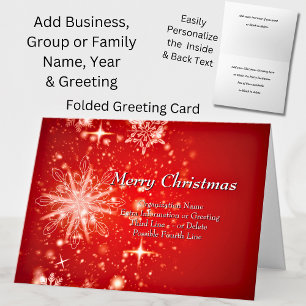 Change ALL Text Organisation Christmas Party Card