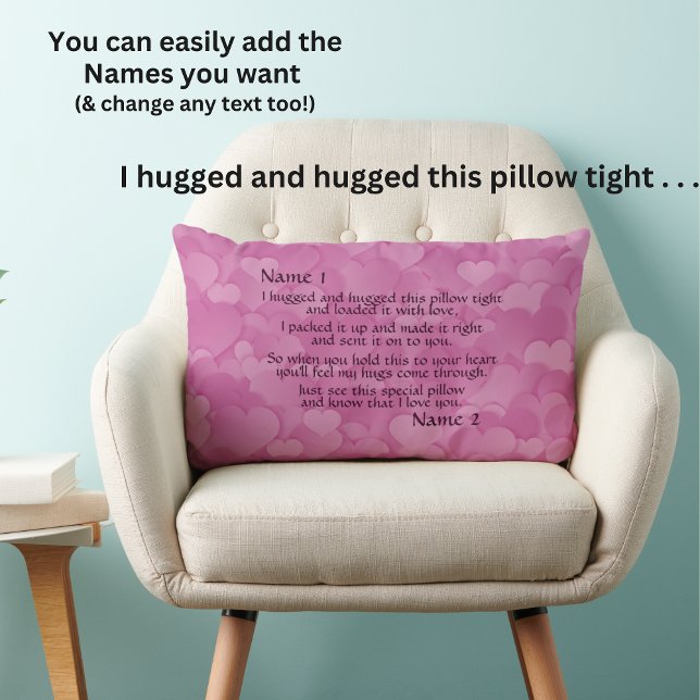 Change ANY Text Add Names - I Hugged This Pillow (Creator Uploaded)