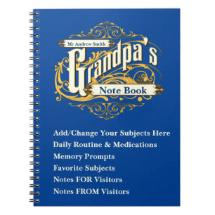 Change ANY Text - Grandfather Dementia Notebook