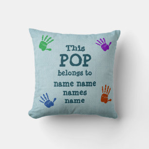 Change ANY Text - This POP Belongs to Grandfather Cushion