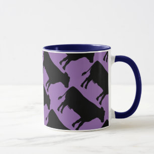 Change Background Black Cow Mug