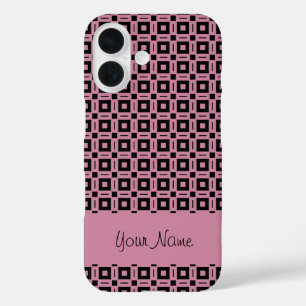 Change Colours! Funky Retro Squares Dots Pattern iPhone 16 Case
