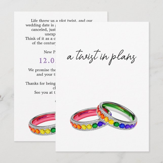 🌈 Change date Intertwined in Pride Enclosure Card (Front/Back)
