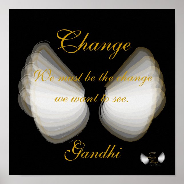 Change, Gandhi's Quote Poster,- Customise Poster (Front)