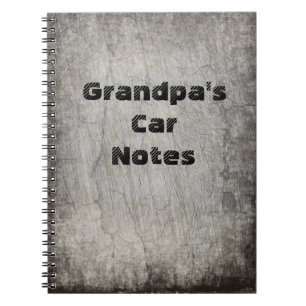 Change Grandfather Name & Title Grandpas Car Notes Notebook
