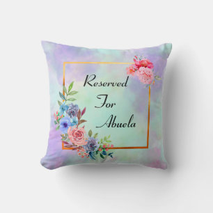 Change Grandmother Name Text Reserved for Abuela Cushion