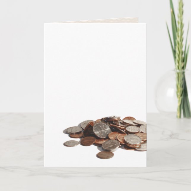 "change" greeting card (Front)